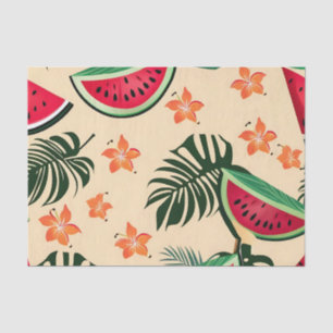 Tropical Watermelon Summer Pattern Tissue Paper