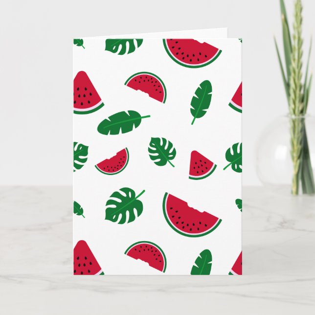 Tropical Watermelon Summer Sea Card (Front)
