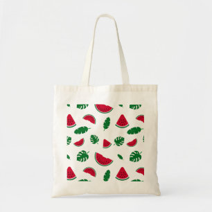 Tropical Watermelon Summer Seamless Pattern Tote Bag