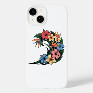 Tropical Wave of Flowers Illustration Case-Mate iPhone 14 Case