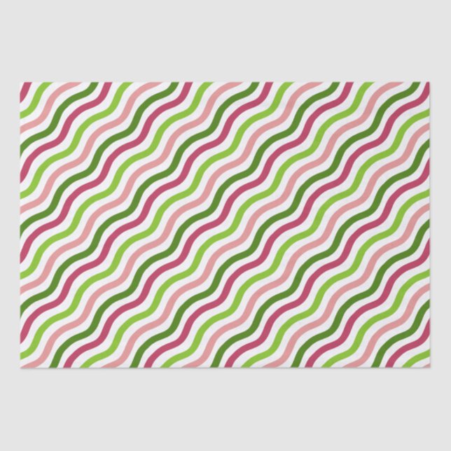 Tropical Wave Simple Stripe Tissue Paper (Front)