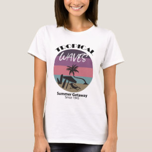 Tropical Waves Summer Getaway Theme T-Shirt