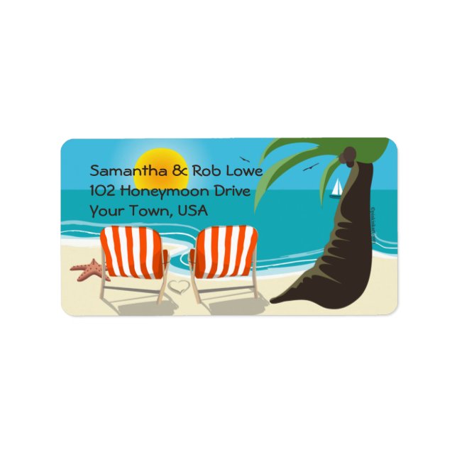 Tropical Wedding Address Label (Front)