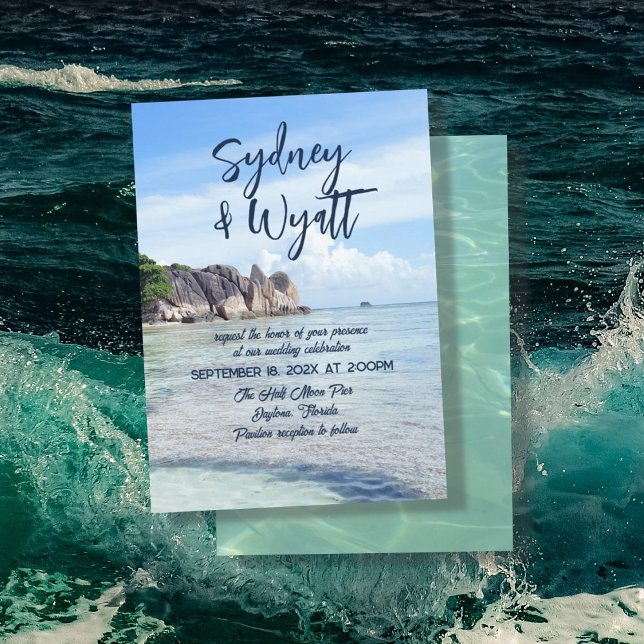 Tropical Wedding Casual Private Ceremony Invitation (Creator Uploaded)