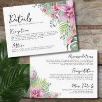 Tropical Wedding Details