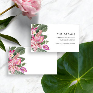Tropical Wedding Details Enclosure Card