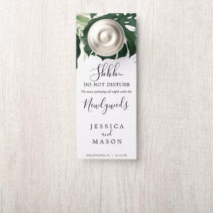 Tropical Wedding Door Hanger Do Not Disturb
