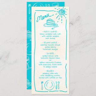 Tropical Wedding Funky Wedding Menu