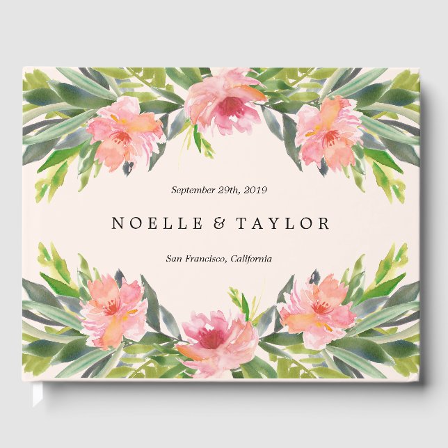 Tropical Wedding Guest Book (Front)