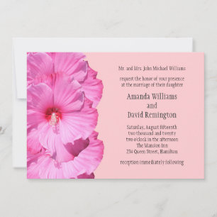 Tropical Wedding Invitation (pink )