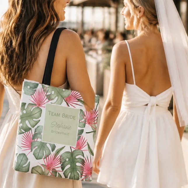 Tropical Wedding Personalised Tote Bag (Creator Uploaded)