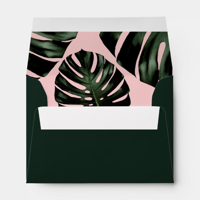Tropical Wedding Return Address Envelope (Back (Bottom))