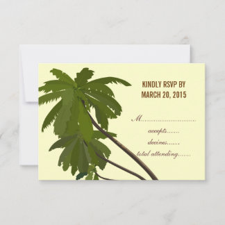 Tropical Wedding RSVP Palm Trees