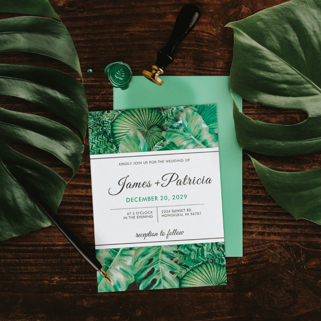 Tropical Wedding Save the Date Invitations  (Creator Uploaded)