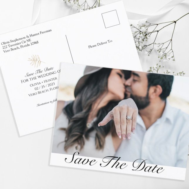 Tropical Wedding Save The Date Post Card (Creator Uploaded)