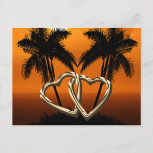 Tropical Wedding Save The Date Postcards
