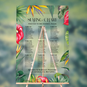 Tropical Wedding Seating Chart