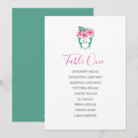 Tropical Wedding Seating Chart Table Plan