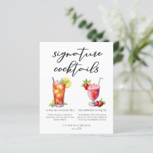 Tropical Wedding Signature Cocktails Menu