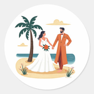Tropical Wedding Sticker