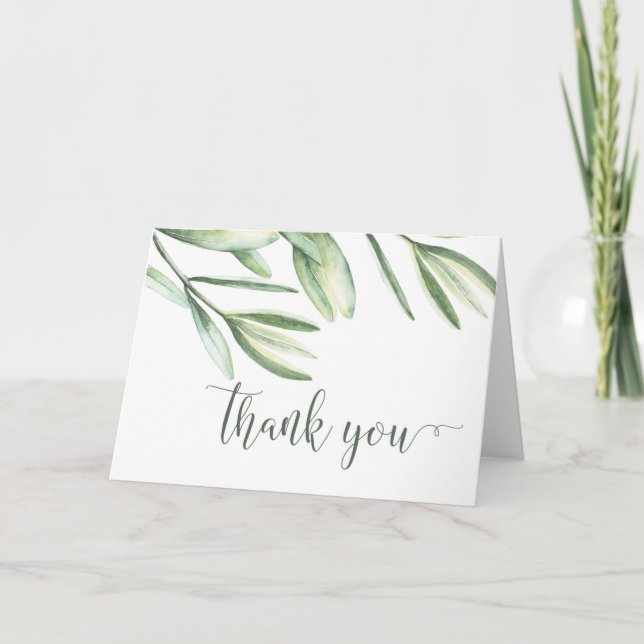 Tropical Wedding Thank You Cards (Front)