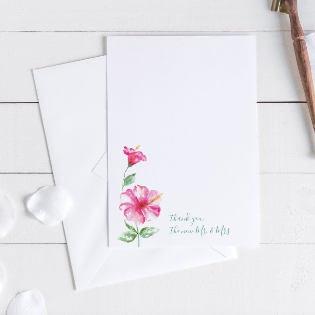 Tropical Wedding Thank You Cards Stationery (Creator Uploaded)
