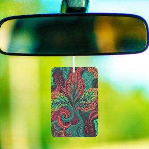Tropical Whirl Abstract Leaf Car Air Freshener