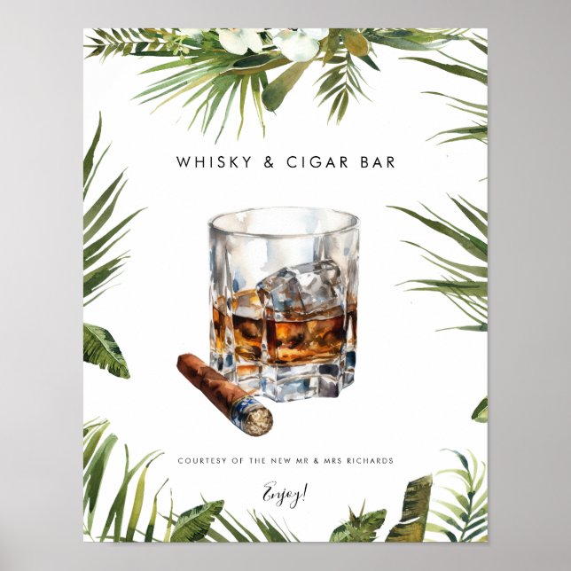 tropical whisky & cigar bar sign (Front)