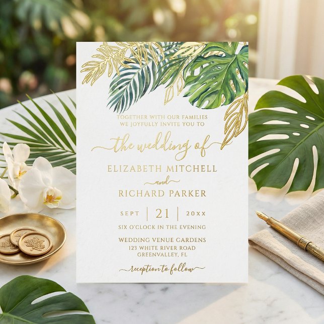 Tropical Wild Palm Leaves Wedding (Creator Uploaded)