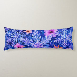 Tropical Winter Snowflakes Body Cushion