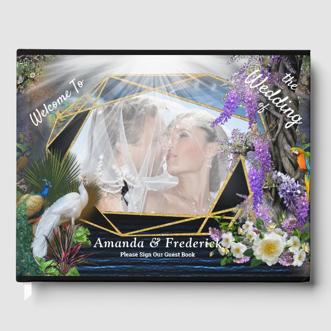 Tropical Wisteria Paradise at the Golden Palace Guest Book (Front)