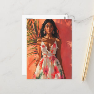 Tropical Woman Postcard
