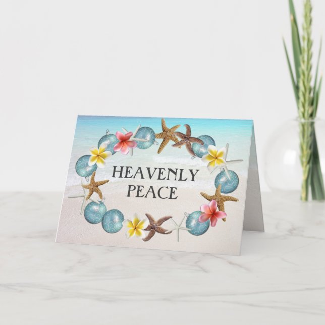 Tropical Wreath Religious Christmas Cards (Front)
