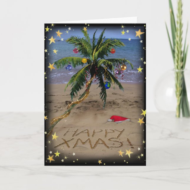 Tropical X-mas Holiday Card (Front)