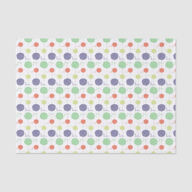 Tropical Yarn Ball String Pattern Tissue Paper (Front)