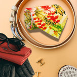 Tropical Yellow Floral Hawaiian  pattern Tie<br><div class="desc">The Hawaiian print men's tie showcases a captivating array of colourful tropical leaves in its design. The tie's vibrant illustration captures the lush and exotic beauty of the Hawaiian islands, bringing a burst of tropical flair to any outfit. The leaves and flowers depicted on the tie feature a variety of...</div>