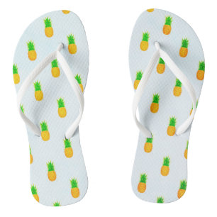 Tropical Yellow Pineapple Print Beach Jandals