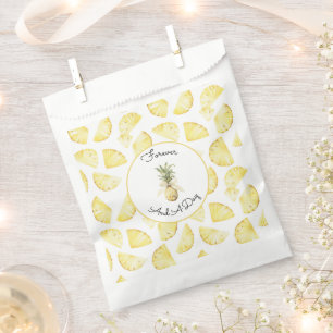 Tropical Yellow Pineapples Wedding Favour Bags
