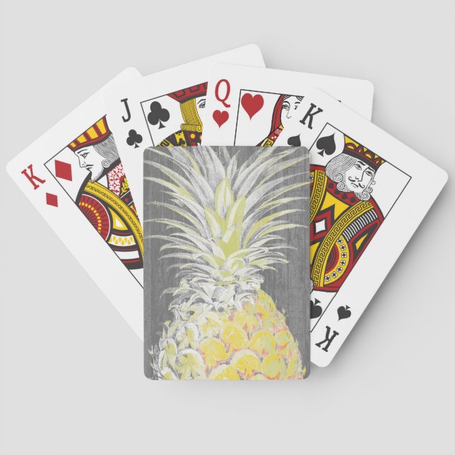 Tropical Yellow Pinneapple Playing Cards (Back)