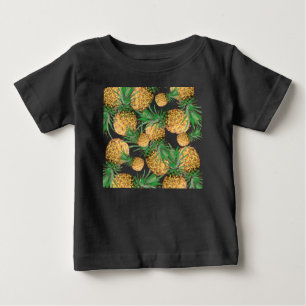 Tropical Yummy Pineapple Pattern Baby T-Shirt