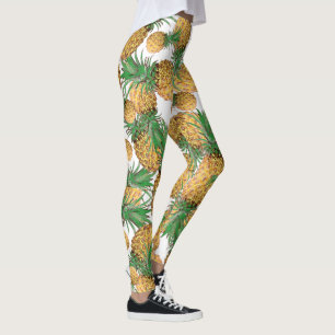 Tropical Yummy Pineapple Pattern Champ Leggings