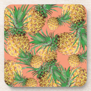 Tropical Yummy Pineapple Pattern Coaster