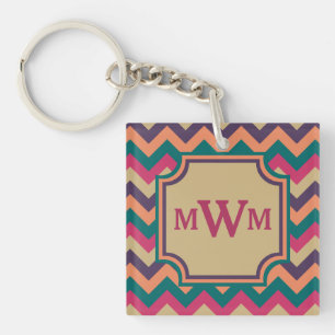 Tropical Zigzag Acrylic Keychain