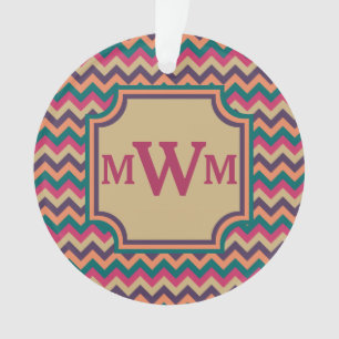 Tropical Zigzag Acrylic Ornament