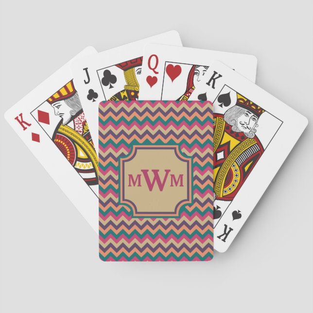 Tropical Zigzag Classic Playing Cards (Back)