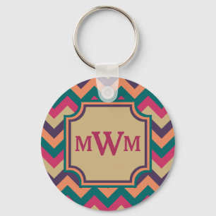 Tropical Zigzag Keychain