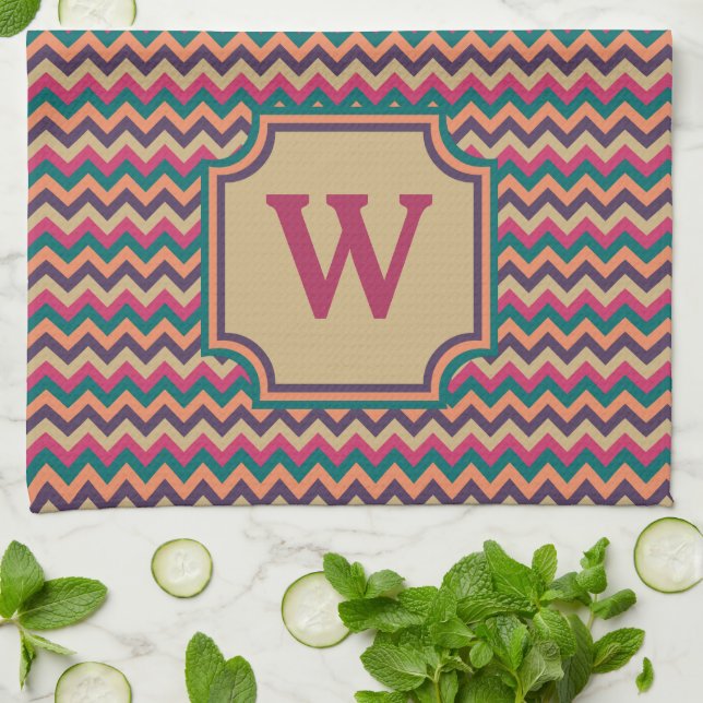 Tropical Zigzag Kitchen Towel (Folded)