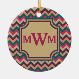 Tropical Zigzag Ornament