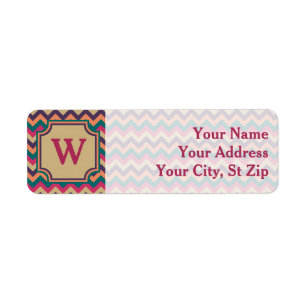 Tropical Zigzag Return Address Label