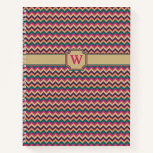 Tropical Zigzag Spiral Notebook